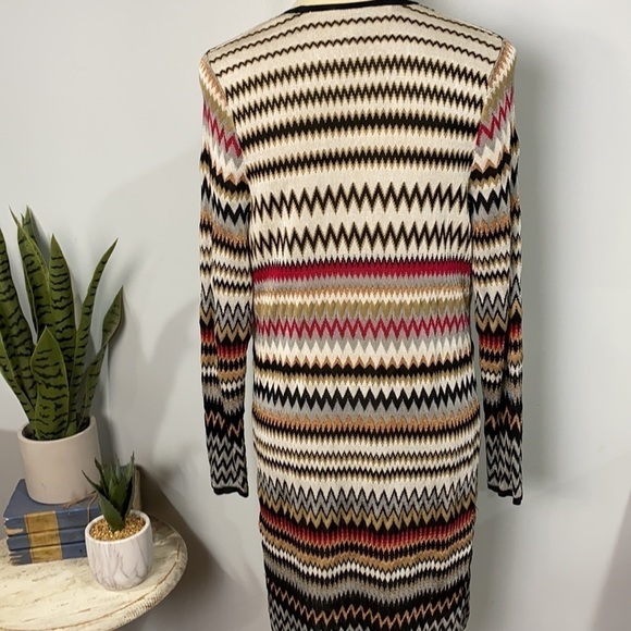 Chico’s Colorful Zigzag Pattern Open Front Cardigan Duster Size Chicos 1 - Picture 4 of 9